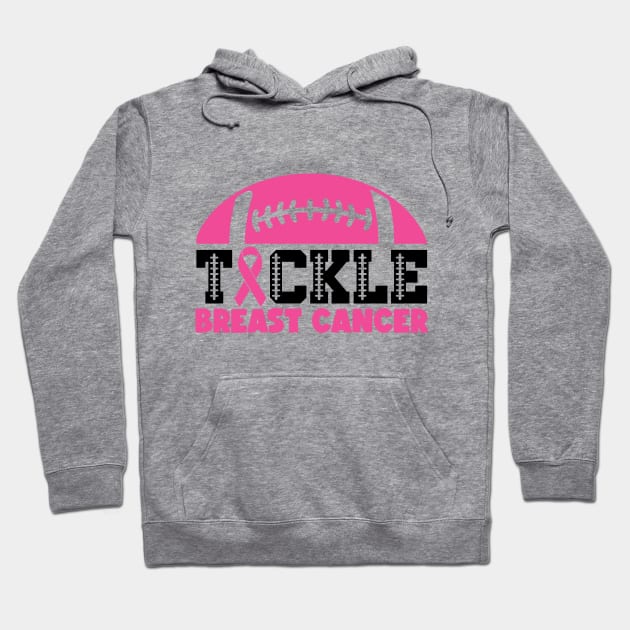 Tackle Breast Cancer Football Sport Awareness Support Pink Ribbon Hoodie by Color Me Happy 123